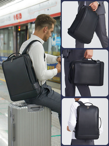 백팩 남성 비즈니스 커스텀 컴퓨터 가방 가죽 여행가방 패션