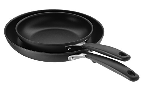 옥소 OXO 8,10인치 프라이팬 Black Good Grips Non-Stick 프라이팬 Set, 8인치 and 10인치  미국출고 -543805