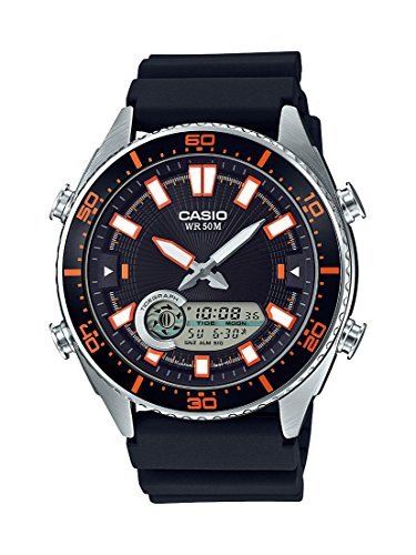 카시오 손목시계 남성용 Ana-Digi Quartz Metal and Resin Casual Watch, Color - Black (Model - AMW-720-1AVCF) 미국출고 -564595