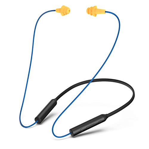 Bluetooth 귀마개 헤드폰 Mipeace 넥밴드 무선 이어버드 귀마개29db 소음 감소 절연 인이어 귀마개 이어폰 마이크 및 컨트롤 포함 579823 미국출고 이어폰