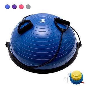 ZELUS 밸런스 Ball 트레이너Half Yoga Exercise Ball with Resistance Bands 헬스 운동 균형 미국출고 -537130