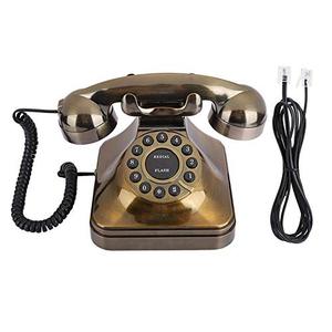 WX-3011# Antique Bronze Dial Button Desk  레트로 클래식 전화기 Vintage Landline 레트로 클래식 전화기 Home Office  미국출고-577757