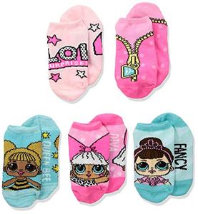 엘오엘 서프라이즈 L.O.L. Surprise! Girls 5 Pack No Show Socks  미국출고-577465