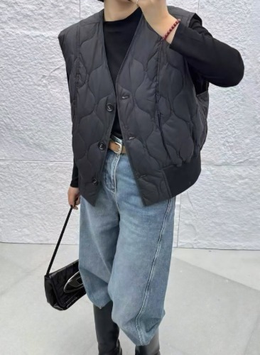 [단독배송(카)] 웨이브퀼팅조끼