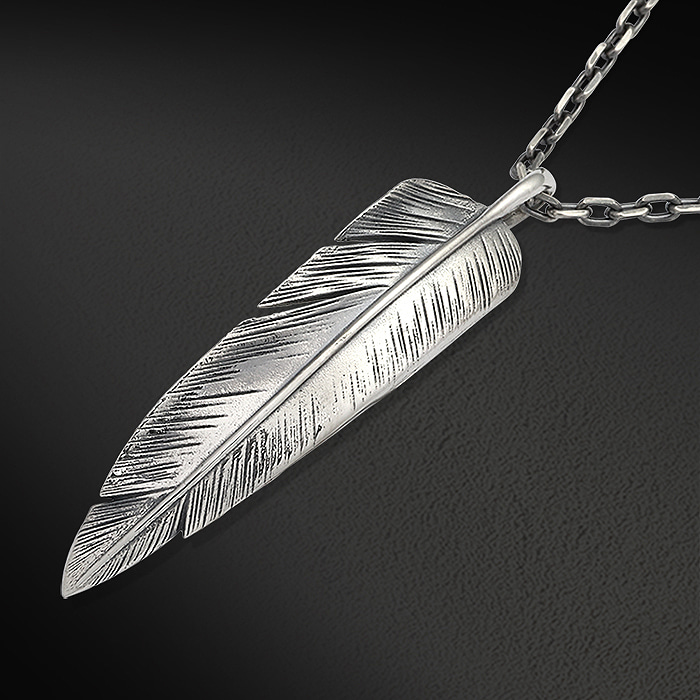 빅 페더 실버 목걸이 [실버925]Big Feather Necklace