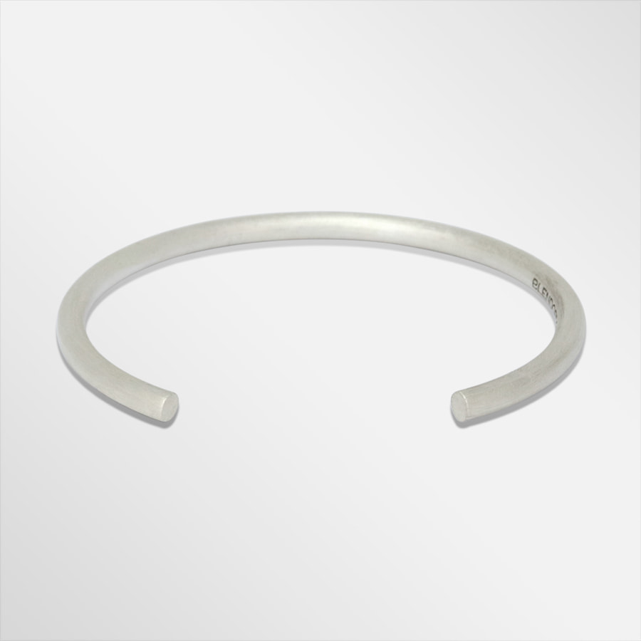 오디너리 미니멀 라운드 커프 팔찌 (4mm) [실버925][ODNR]Minimal Round Cuff Bracelet (4mm)