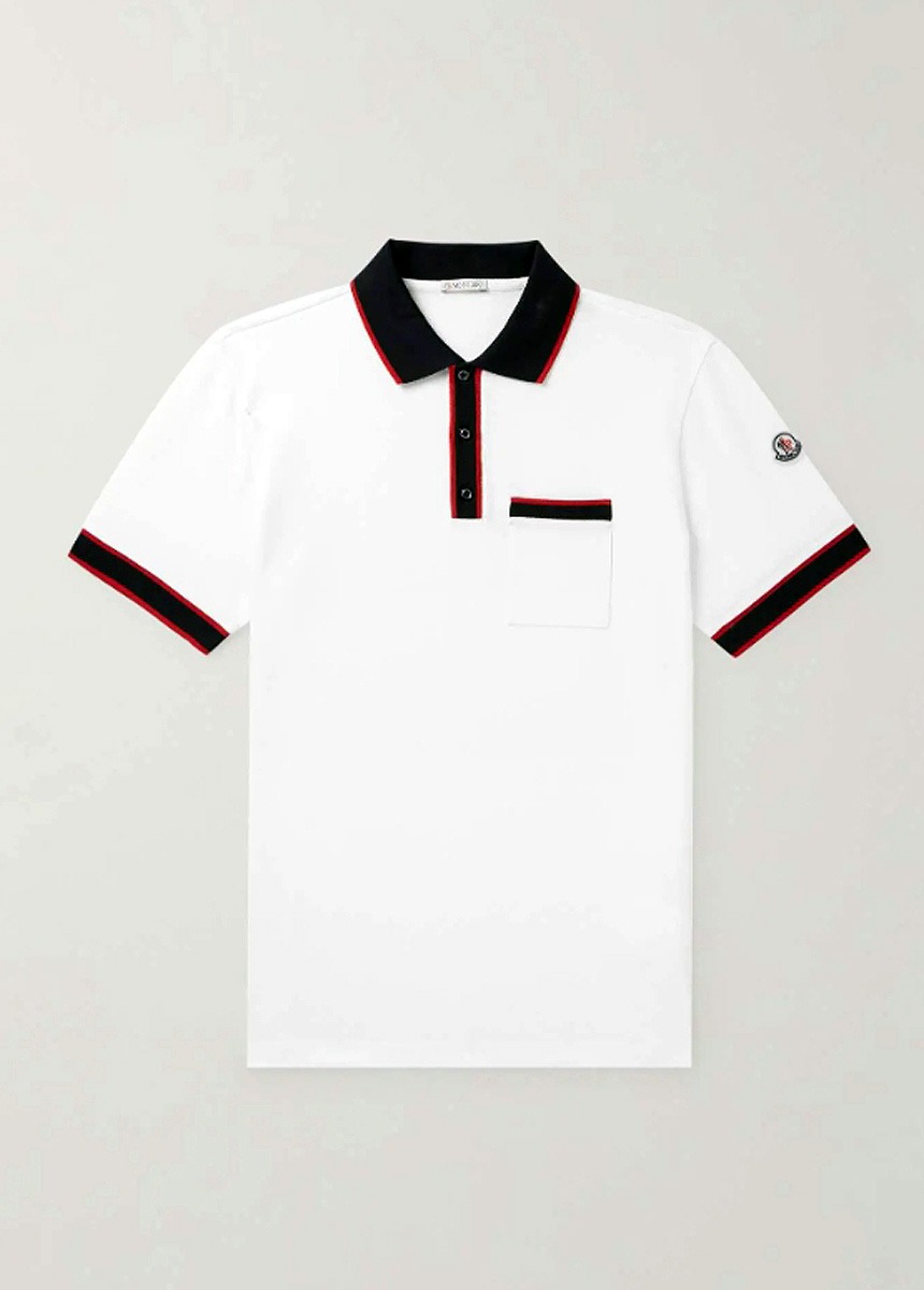 몽클레어 로고패치 포켓 남성 PK 티셔츠 8A000 04 89A16 (WH)