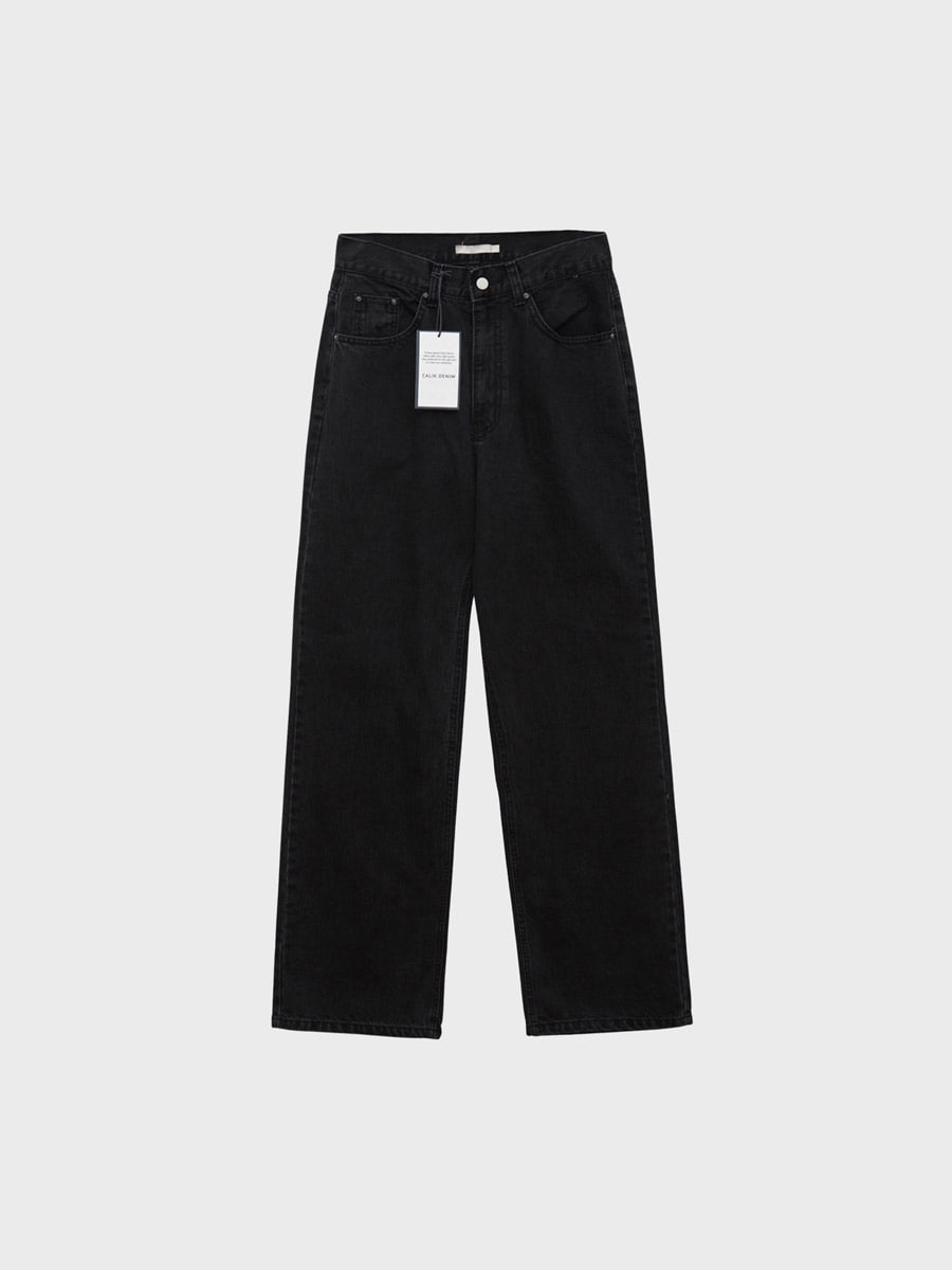 [터키산 찰릭원단/유루이추천] CALIK Black washing wide denim (1color)