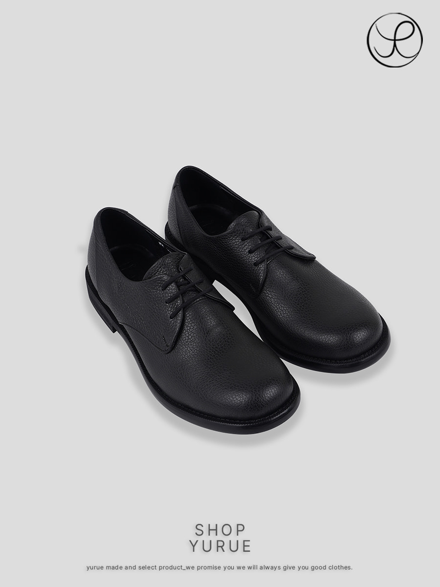 [Yue] Pebble Texture Leather shoes (1color)