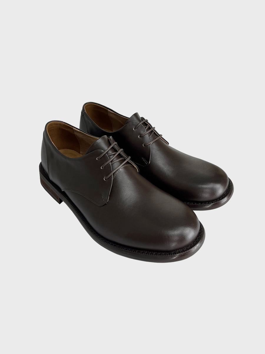 Adam cow leather brown derby shoes (1color)