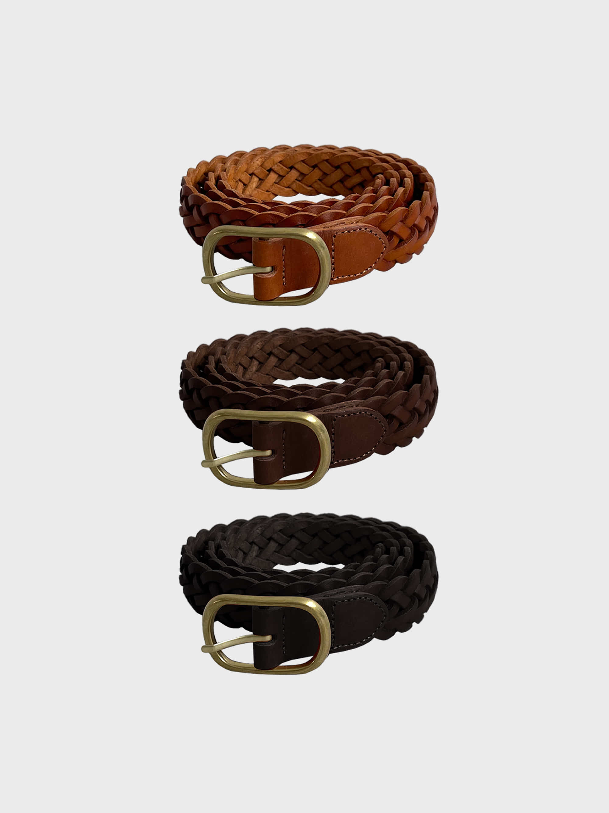 Vere leather medium mesh belt (3color)