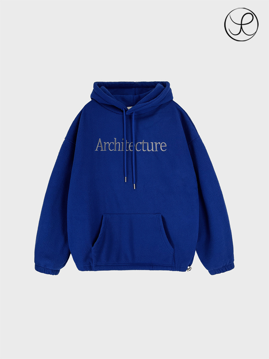 [Yue/ゆるいおすすめ] Architecture fleece string hoody (2color)