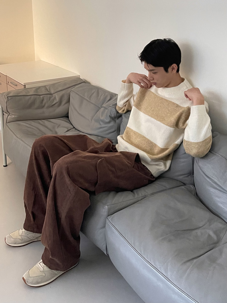 [Wool] Deon stripe knit (3color)