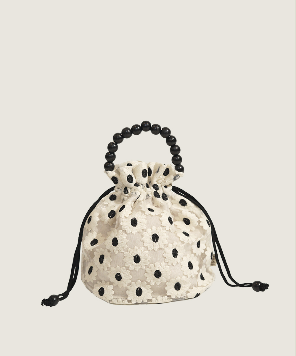 [6/7 이후 순차출고] poppy bucket bag_white flower