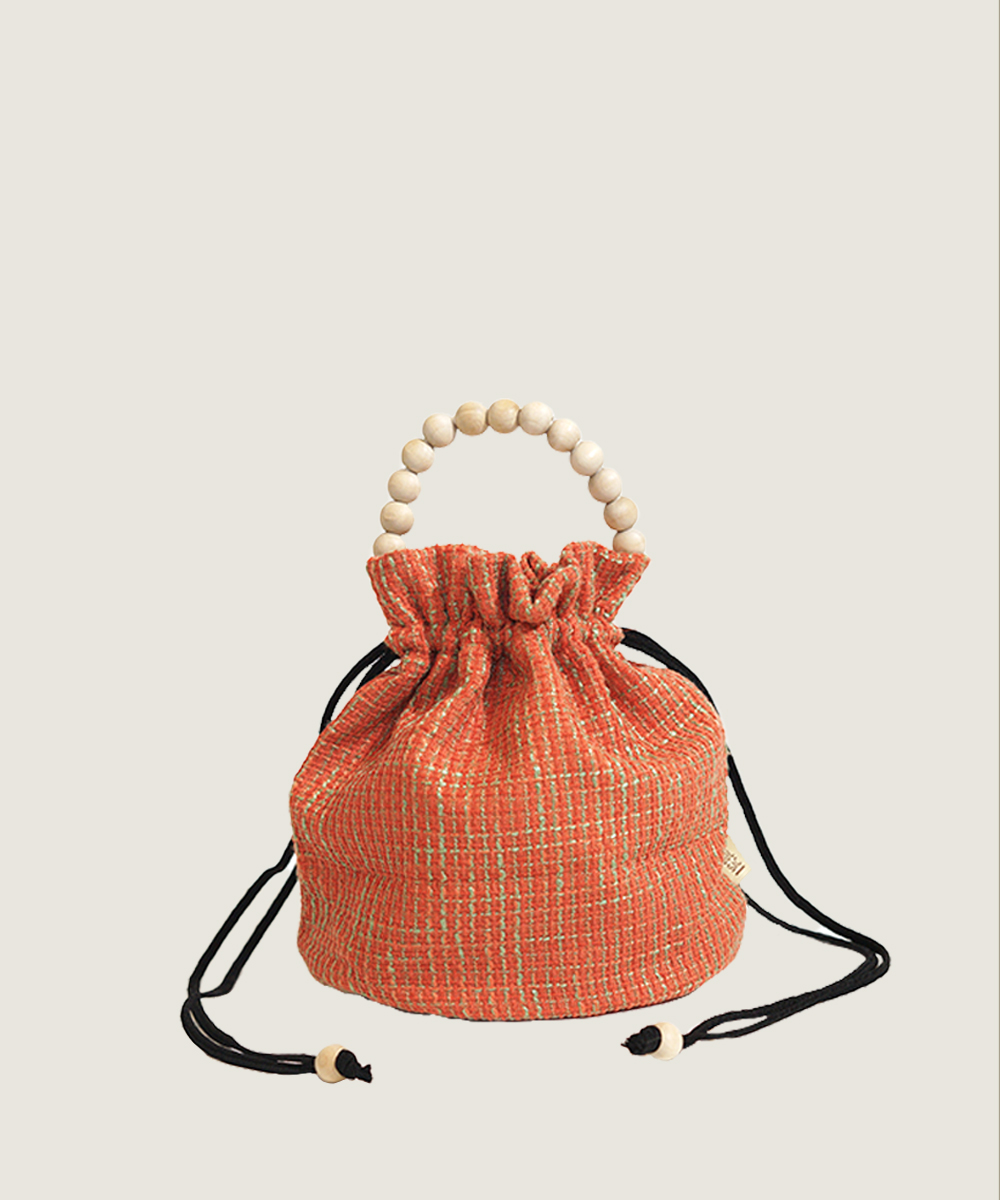 【BOLSAC】poppy bucket bag _ antique orange poppy bucket bag_antique orange - BOLSAC