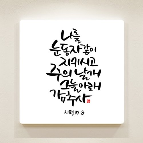 순수캘리 성경말씀액자-SA0114 시편 17장 8절