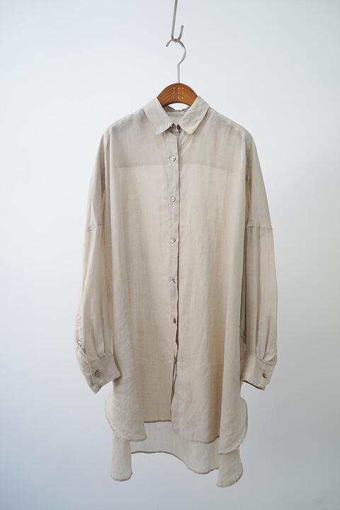 OUVRAGE CLASSE - pure linen long shirts