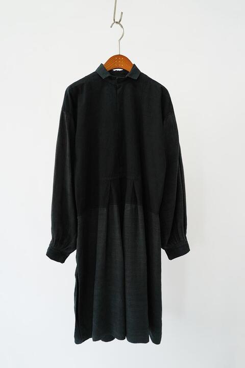 vintage indigo heavy linen onepiece