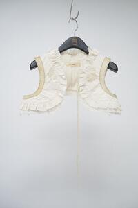 SUZUKI TAKAYUKI - cotton &amp; silk &amp; leather shrug