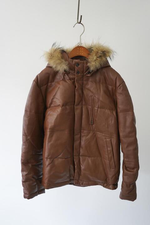 LIUGOO LEATHER - horse leather down parka