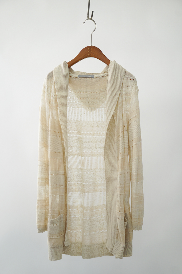 THEORY LUXE - linen blended knit cardigan