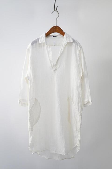 SLOW SIDE - pure linen gauze onepiece