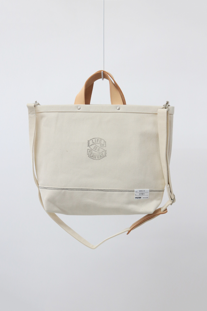 SILVER made in japan - heavy canvas tote bag