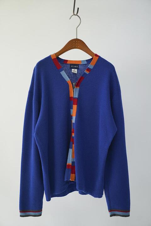 BEAMS - pure wool knit cardigan