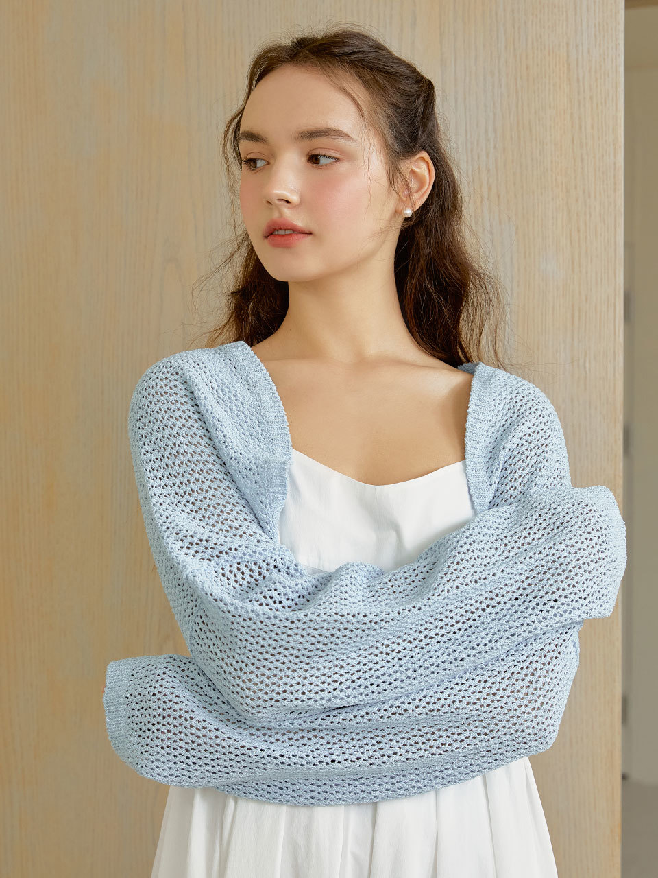 Summer knit bolero (sky blue)