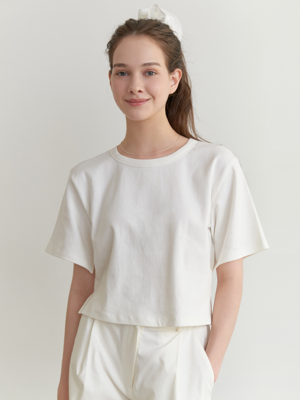 Cone half t-shirt (ivory)