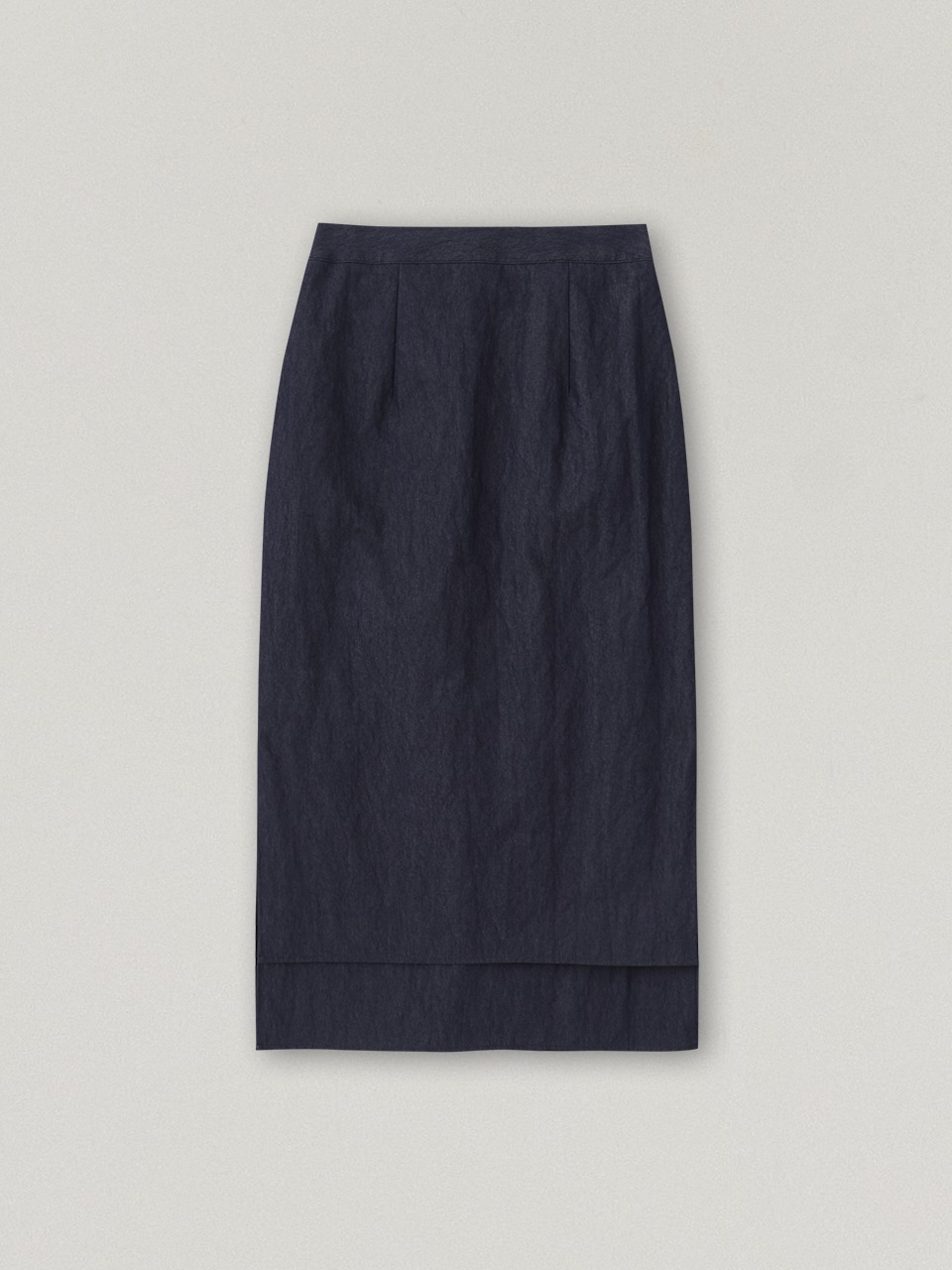 Double slit denim skirt (blue)