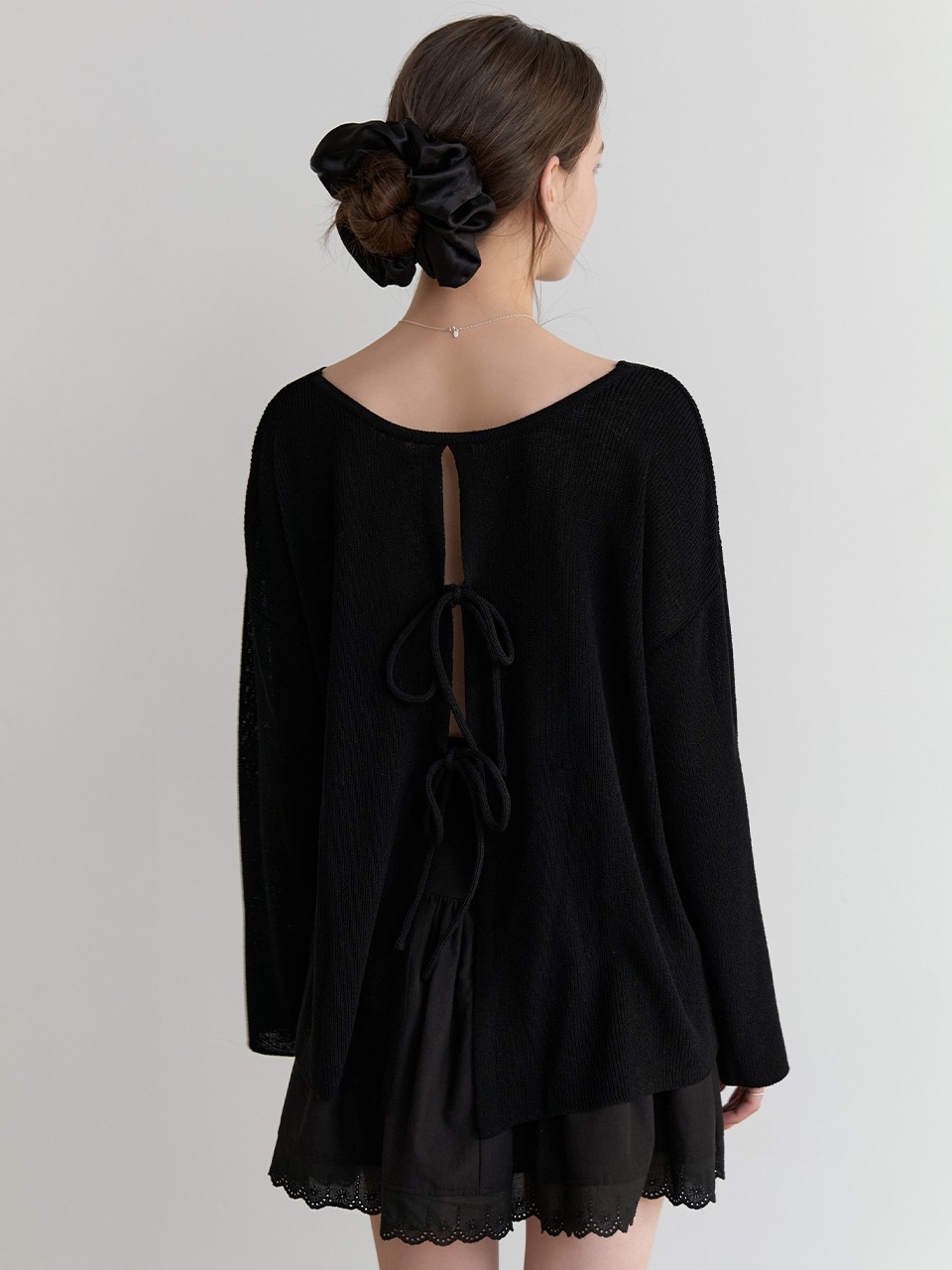 Verbena ribbon knit (black)