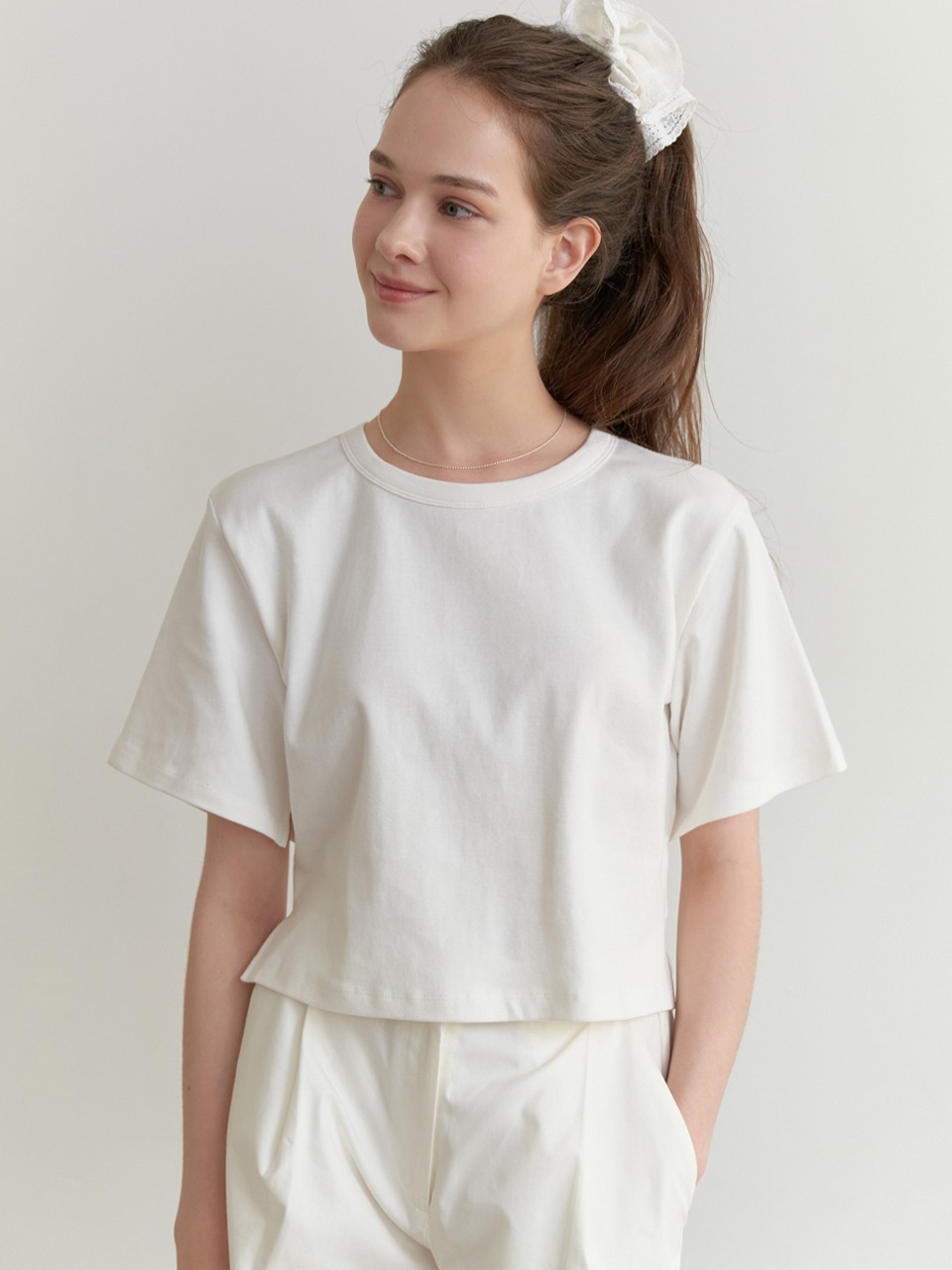 Cone half t-shirt (ivory)