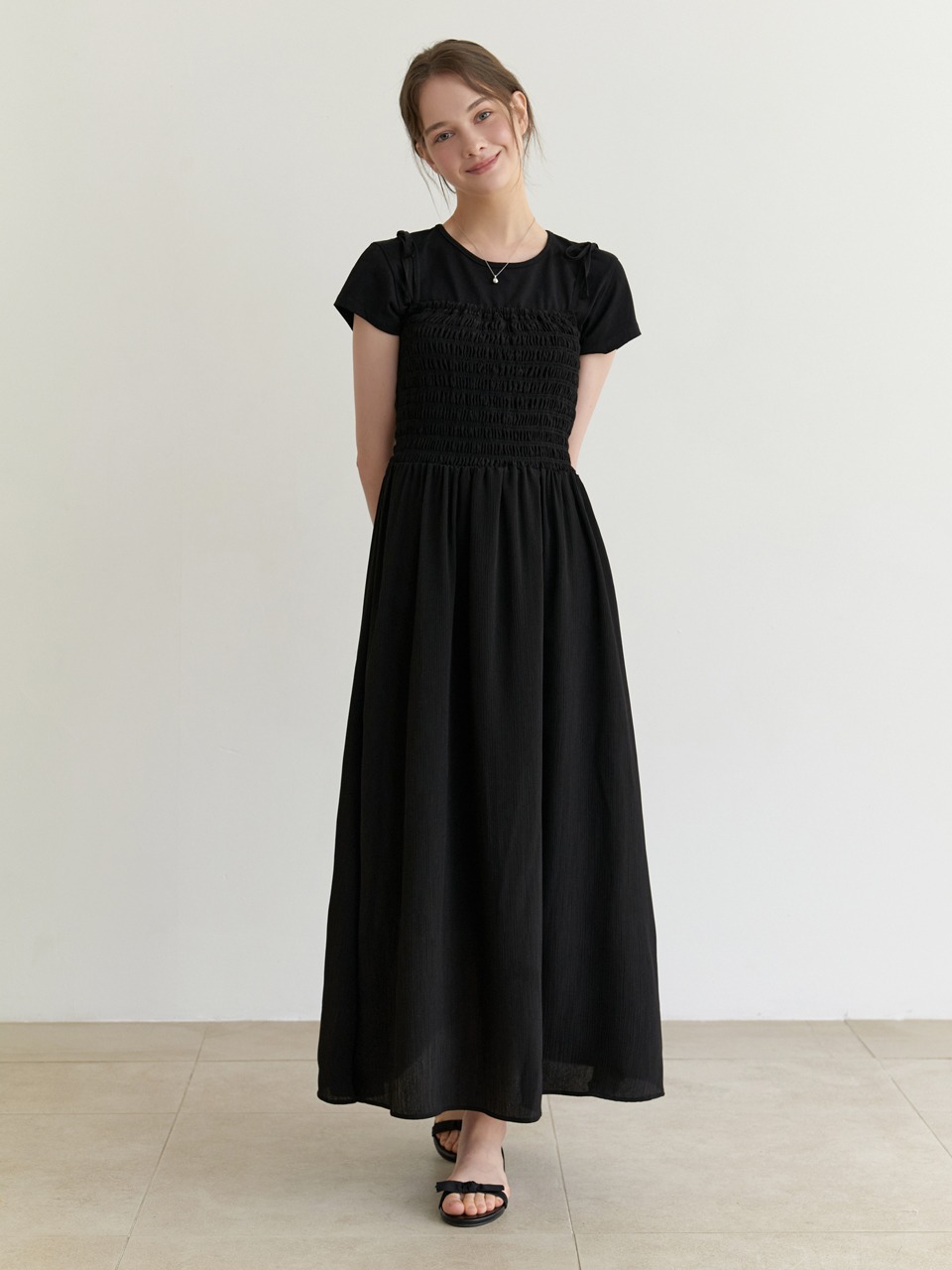 Pawpaw ribbon dress (black)