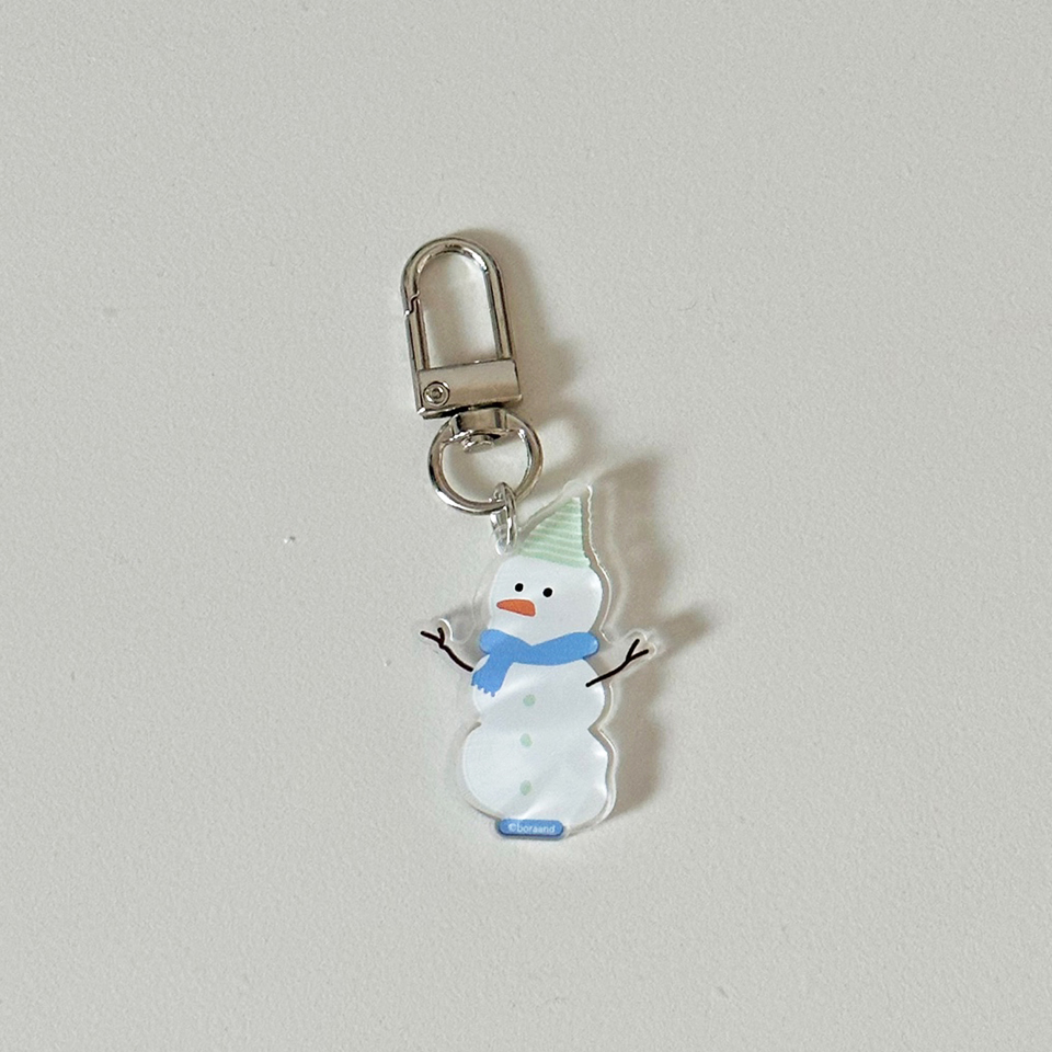 Winter snowman key ring