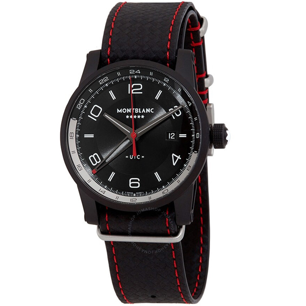 [추가비용없음] MONTBLANC 115360 Timewalker Limited Edition GMT UTC Automatic Dual-Time Black