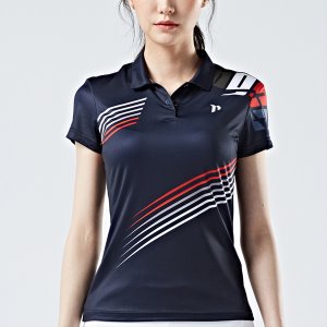 ST-2545 여성용 볼링 티셔츠 (NAVY/WHITE/RED)