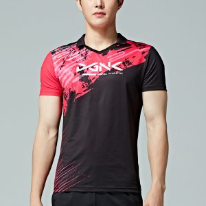 ST-1556 남성용 볼링 티셔츠 (BLACK/PINK)