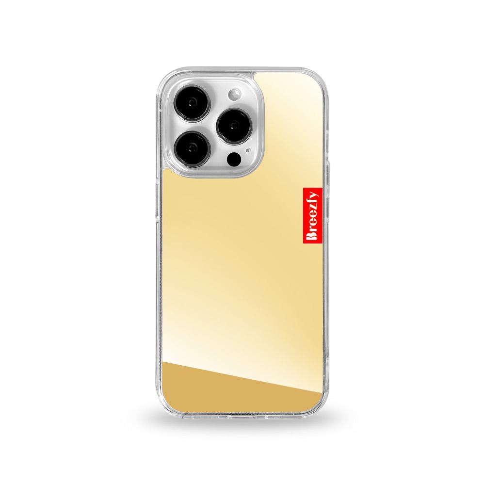 브리즈피 아이폰15 시리즈 맥세이프 미러 폰케이스 GOLD