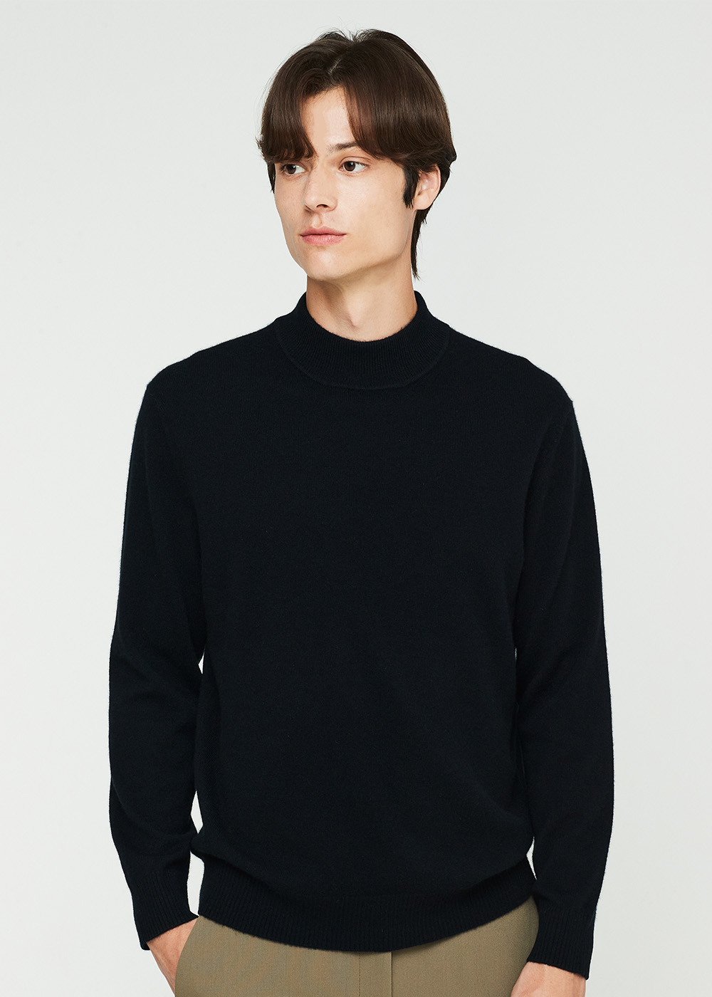 Mockneck pullover (black) 20%