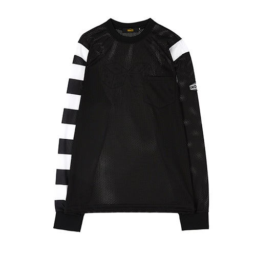 [인다이스 모토 매쉬 져지]INDICE - Prisoner Moto Mesh JERSEY (BLACK/WHITE/Stripe_W_B)