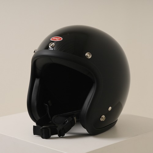 [에딜롯 GT-S 클래식 오픈페이스 헬멧 유광블랙] EDIROT - GTS CLASSIC OPEN FACE HELMET (BRIGHT BLACK)