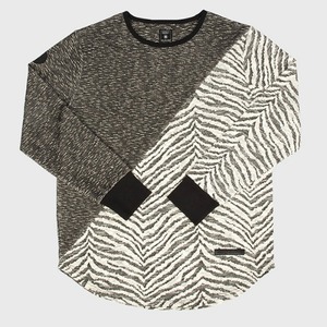 [모빈스알 티셔츠] MOVINS.R - AXIO DARK MOON DIAGONAL BLACK TIGER TOP