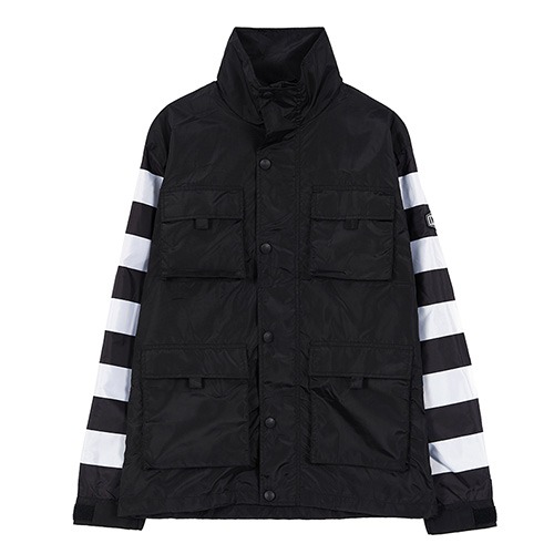 [인다이스 자켓] INDICE - NEW 777 Prisoner waterproof windbreaker (Black/Stripe)