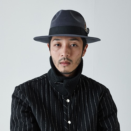 [밀리어네어햇 페도라] Millionairehats - plume custom classic wool fedora (GRAY)