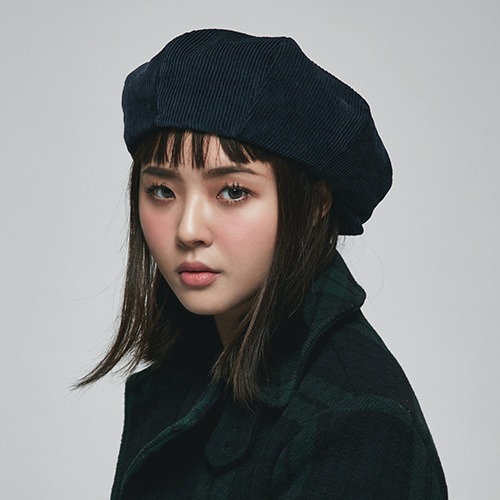 [밀리어네어햇 뉴스보이캡] Millionairehats - needle cord big apple hat (navy)