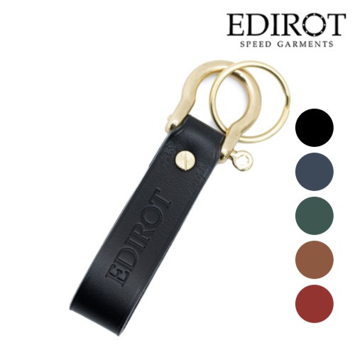 [에딜롯 핸드메이드 브라스 레더 키링] EDIROT - BRASS LEATHER KEYRING (5COLOR)