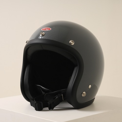 [에딜롯 GT-S 클래식 오픈페이스 헬멧 그레이] EDIROT - GTS CLASSIC OPEN FACE HELMET (GREY)