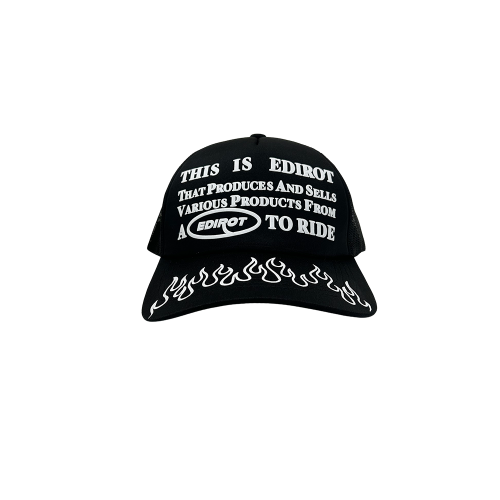 [에딜롯 X 모디스트하우스 모자] EDIROT X MODEST HOUSE - FLAME MESH CAP (Black)