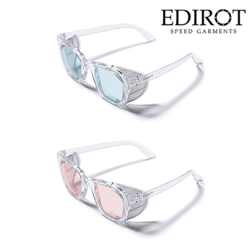 [에딜롯 윙글라스 (변색렌즈 핑크 블루)] EDIROT - 001 WING GLASSES CLEAR FRAME (2COLOR)